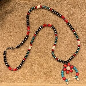 Colorful Beaded Faux Squash Blossom